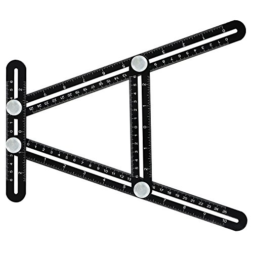 Multi Angle Measuring Ruler, Moongo Tool Premium Aluminum Alloy Ultimate 836 Template Tool/Layout Tool Measurement Unique Gifts Tools for Men, Handymen, Builders, Craftsmen, DIY-ers - Thumbnail 7
