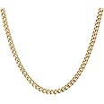 ChainsPro 3/6/9/12mm Silver Tone/Black/Gold Plated Chains for Men, Mens Necklace Chains Stainless Steel Cuban Link Chain Necklace for Men, Mens Chain 14-30 Inch