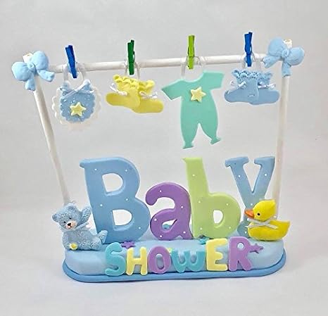 Amazoncom Baby Shower Boys Clothesline Cake Topper Centerpiece