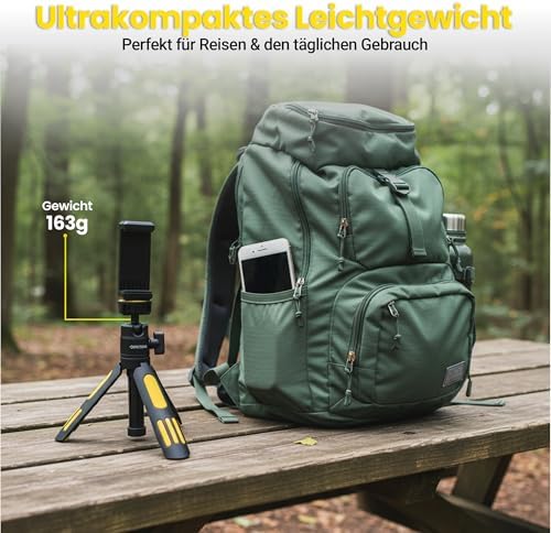 Treppiede estensibile fino a 30 cm per smartphone e fotocamera, con clip per smartphone, iPhone o altro treppiede per cellulare, realizzato con una combinazione di plastica robusta e alluminio — foto 6 di 8