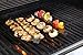 Proud Grill Slide & Serve BBQ Skewers - Set of 4 Stainless Steel Reusable Barbecue Skewers | Ideal for Grilling Shish Kabobs | Use for Beef, Pork, Chicken, Vegetable and Shrimp Kabobs.