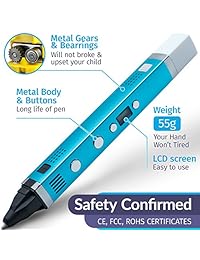 3D Pen for Kids   Juego de lápices de impresión 3D para niñas niños adolescentes adultos   lápiz de dibujo 3D   PLA ABS   original con pantalla   bonita caja de regalo para arte   mejor mini metal 3d plumas de inicio