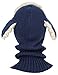 Bienvenu Children Boys Girls Knitted Oversized Hat Dog Woolen Ear Infinity Scarf Outdoor Skull Caps for Autumn Winter, Navy