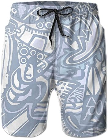 Abstract Line Summer Best Graphic Super Light Ventilatio Mens Beach Shorts 100% Polyester