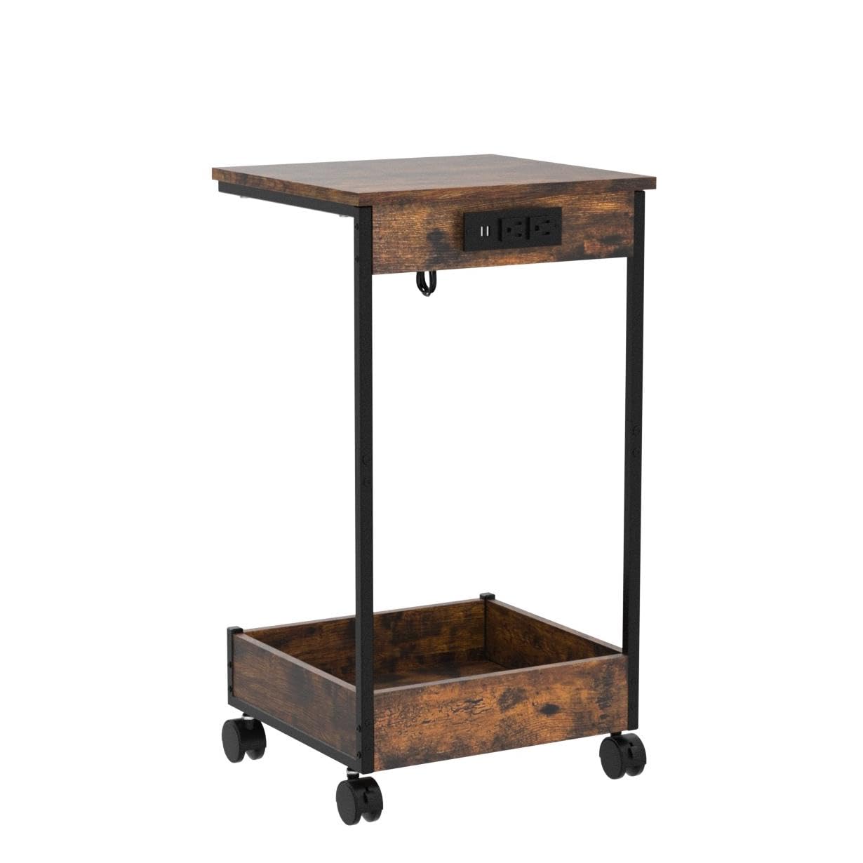 Mua End Table with Charging Station, Sofa Side Table with USB Ports ...