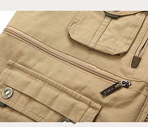 Weste Herren Mittelalter Herbst Outdoor Multi Pocket Anglerweste Fotojacke Jacke Mittelalter und Ältere Freizeit Reine… – Bild 5