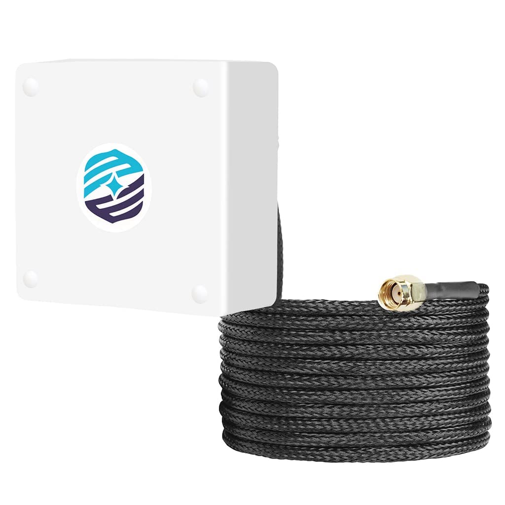 Maswell WiFi External Antenna Outdoor - High Performance 2100-7200 MHz, Up to 4 dBi Gain, WiFi 7 WiFi 6E Aerial for WiFi, Bluetooth, Wimax, Zigbee Applications - Easy Installation - IP67 UV Stabilized