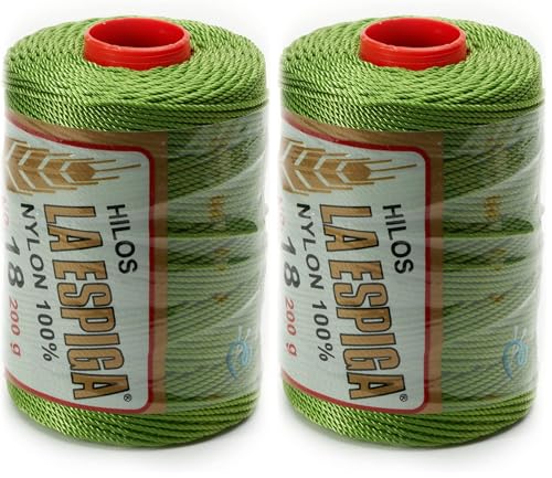Espiga No.18-100% Nylon Omega String Cord for Knitting and Crochet - 54 Pear (Pack of 2)