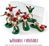 Anniversary House Football Cake Topper Set 9pcs 7 Players 2 Goals UK Designed view 2