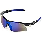 ZOSIMP Unisex Sports Sunglasses with UV400 & Shatterproof Lenses, Windproof Lightweight Frame for Outdoor Sports