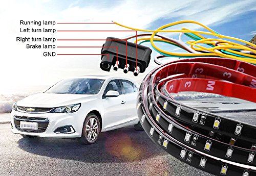 Danti Waterproof 60" Red/white Tailgate LED Strip Light Bar Truck Reverse Brake Turn Signal Tail for chevrolet chevy Avalanche Silverado Cadillac EXT 2001-2015