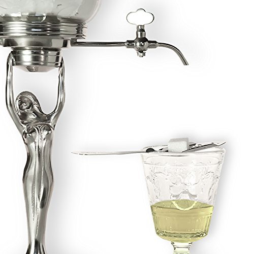 Lady Absinthe Fountain with two metal taps - smaller reproduction of the most famous absinthe fountain style