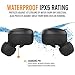 Alpatronix HX500 Waterproof Bluetooth Headphones TWS in Ear Wireless Earphones Rechargeable Stereo Headset w/Qi Charging Case & Mic for iPhone/Samsung Galaxy, Sports&Running - Black