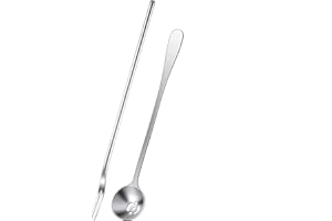 Pickle Fork and Olive Spoon Strainer Set Stainless Steel Long Handle Pick Jar Serving Spoon with Drain Hole Prong for Onion C