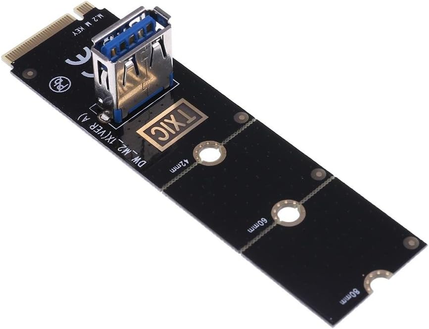 PCIe Riser Card,PCI-e GPU Risers,Awakingdemi M.2/NGFF to USB3.0 Port Converter Adapter Graphic Card Cable Extender Card
