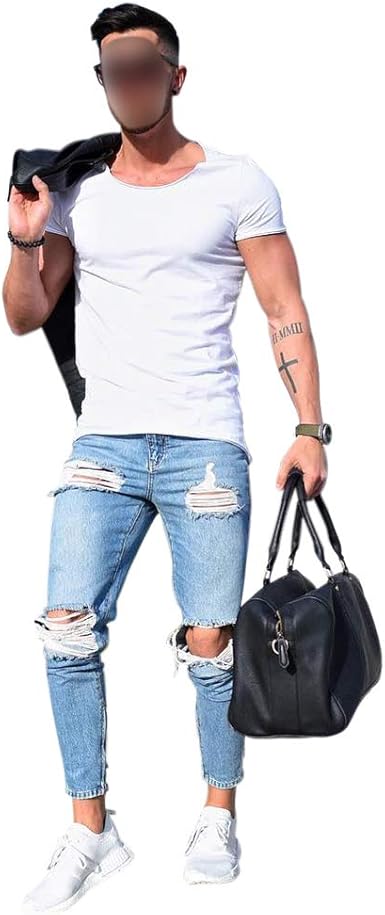 open knee skinny jeans