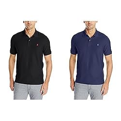 IZOD Men's Advantage Performance Solid Polo Black