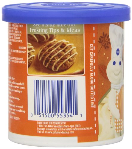Pillsbury Cream Cheese Flavored Frosting, 16 Ounce (Pack of 8)