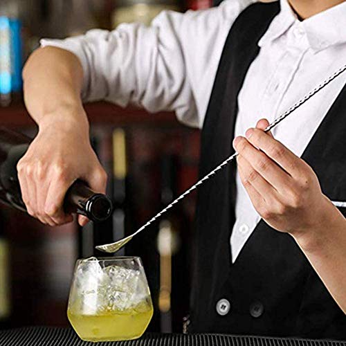 LKNJLL Edelstahl Boston Cocktail Shaker Bar Set Werkzeuge mit 700 ml / 500 ml Shaker Tins, Doppelmess Jigger, Rührlöffel… – Bild 8