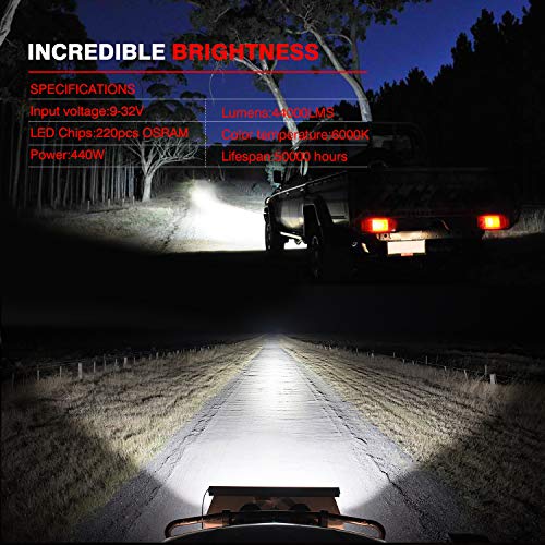 LED Light Bar 30Inch, Auto Power Plus 440W Off Road Driving Lights OSRAM LED Work Light Spot Flood Combo Light Bar For Vehicle Truck Jeep Wrangler ATV UTV SUV Ford Boat