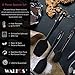 WALFOS BPA Free & Food Grade Silicone Spatulas - High Heat Resistant Non-Stick Silicone Rubber Spatula for Cooking, Baking and Mixing - Strong 304 Stainless Steel Core Technology (3-Piece Set)