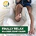 Memory Foam Leg Elevation Pillow - Improves Comfort Circulation & Pain Relief for Knee, Foot or Leg During Post-Surgery Recovery - Premium Wedge Pillow Provides Support for Sleeping