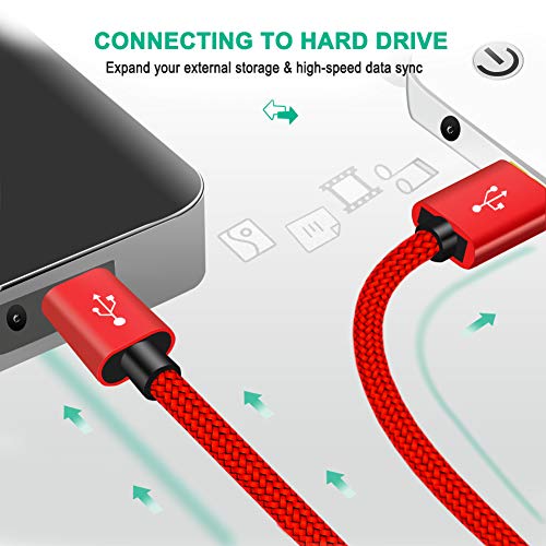 image for SCOVEE PS3 Controller Charging Cable 6ft,Mini USB Charger Cord for Son