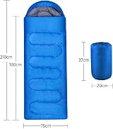 Yaheetech Sleeping Bag 3 Season Envelope Single 220x75cm Ultralight Black view 3