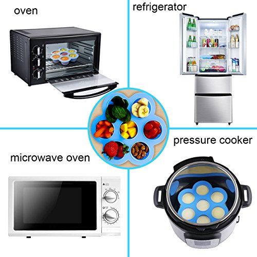 image for Pormasbenzer Silicone Egg Bites Molds with Lid for Instant Pot Accesso