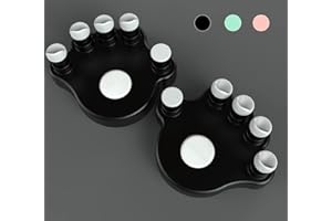 Moreup Piano Finger Trainers, Hand Grip Exerciser Ergonomic Training Finger Pressing Posture Correction Tool for Guitar Piano Trigger Finger Training Arthritis Therapy and Grip 2PCS/Set Black