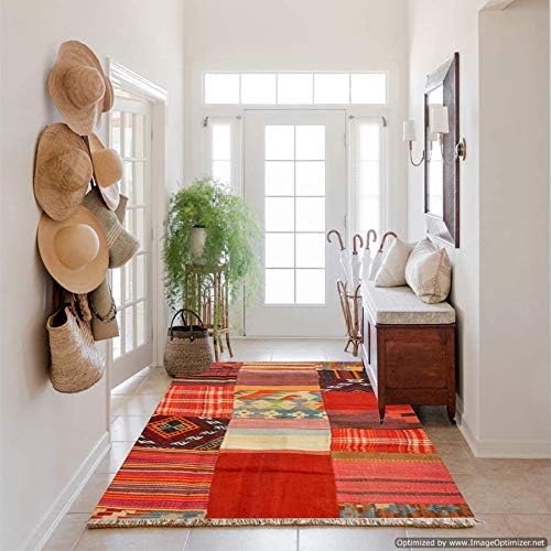 Miss Cucci 10148 Kilim Patchwork Rug, Size 122 x 62 cm