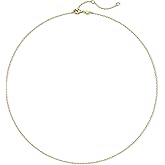 CHSHLIXI Silver Chain Necklace for Women Cable Chain Thin 1.1mm 18 Inches,Simple Necklace Chain Woman Dainty & Hypoallergenic & Adjustable