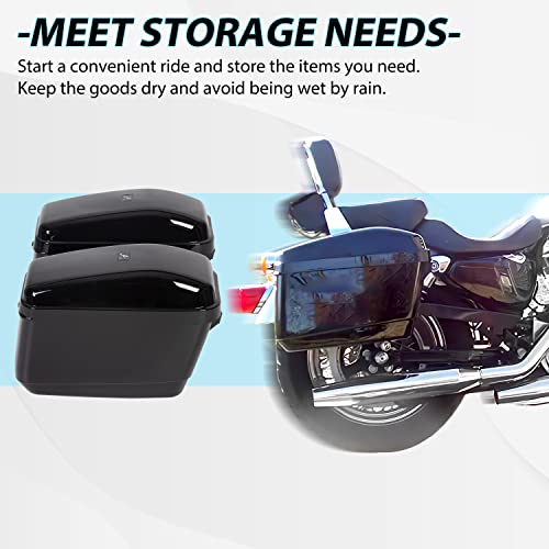 EGO BIKE Hard Motorcycle Saddle Bags Saddlebags W/Mounting Kit