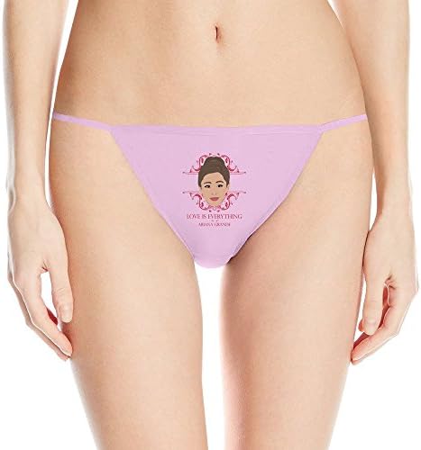TANGDANMEI Ariana Grande Girls T-back 100% Cotton Underwear T-back Wont T Eminem Wont Panty-Neutrals