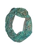 Bohomonde Rajana Infinity Scarf, Richly Colored Rare Pashmina Infinity, Emerald