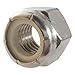 Fastenere Nylon Insert Hex Lock Nuts - #4-40 (100-Pack) Stainless Steel 18-8, Plain Finish, Corrosion-Resistant, Durable Multi-Use Hardware Nuts - Secure Fastening with Hex Socket Drive