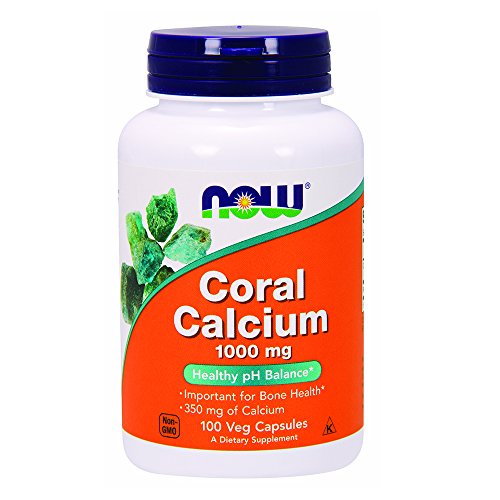 NOW Supplements, Coral Calcium 1,000 mg, Bone Health*, Healthy pH Balance*, 100 Veg Capsules