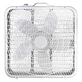 Comfort Zone CZ200A 20" 3-Speed Box Fan for Full-Force Air Circulation with Air Conditioner