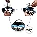 TELESIN Silicone Diving Glass With Detachable Screw Mount Diving Mask Scuba Snorkel Swimming Goggles For Sports Camera GoPro HD Hero 2 3 3+ 4,4 Session,5 Session,5 Black,6black (Red&Black)