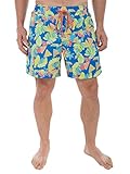 Men's Toucan Print Swim Trunks - Short Neon Swim Trunks