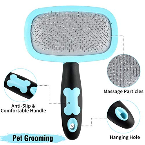 Dog Brush & Cat Brush-Dog Comb & Cat Comb, Shedding Grooming Tools - Professional Pet Grooming Brush for Small, Medium & Large Dogs and Cats, with Short to Long Hair