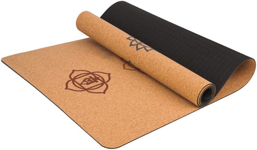 Guajave Cork TPE Non-slip Yoga Mat 5mm Gymnastics Pad for Women Men Fitness Training