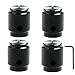 ELEDIY Solid Machined Metal Amplifier Knobs,Volume Adjustment Potentiometer Knob (Pack of 4 )