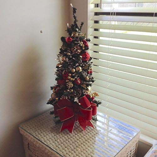 Elegant Christmas Topiary Tree. Pre-Lit, Pre-Decorated LED light with timer option. Artificial 24” Free Shipping