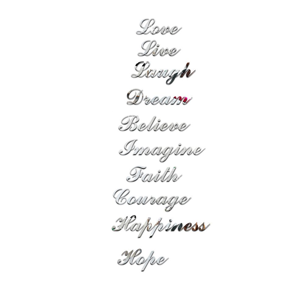 Tanghome Stairs Word Art Love Live Laugh Dream Mirror 3d Wall