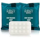 OPPEAL Marula Oil 1 Oz Massage Bar Soap 70 Bars in Bulk, Anti-slip, Individually Wrapped, Nourishing, Deep Cleanse, Travel Size for Motel AirBnB Guest Room Hospitality.