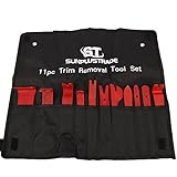 Sunplustrade 11Pc Auto Trim Door Panel Window Molding Upholstery Fastener Clip Removal Tool Kit