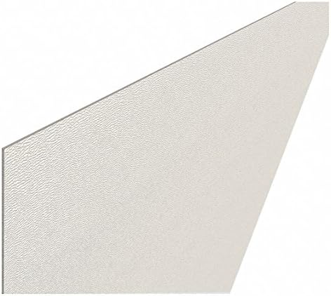 Rigid Vinyl Sheet, White, Plastic, 96" Length, 48" Height, 3/64" Thickness
