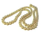 JOTW Goldtone Iced Out 33 Inch Sunflower Cluster Chain Necklace [Jewelry]