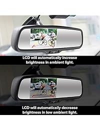 Master Furgo OEM Espejo Retrovisor con atenuación de 4.3" Auto ajustando el brillo LCD + manual   Ajuste Universal